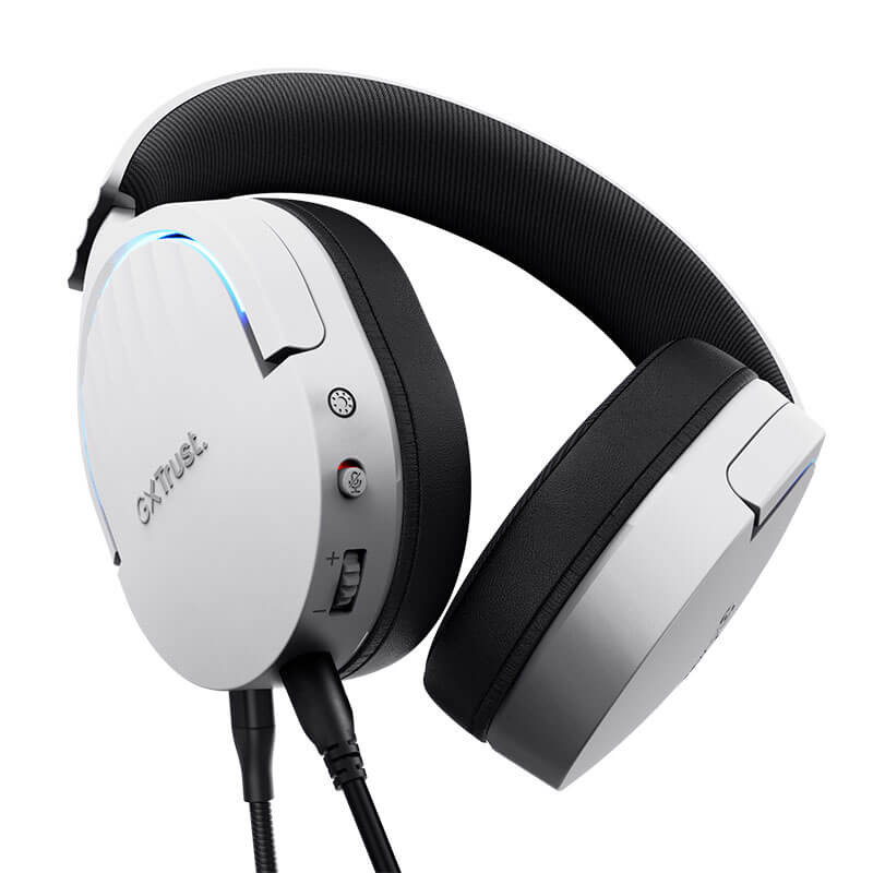 Micro Casque Gamer TRUST GXT 490W FAYZO RGB - Blanc Micro Casque Gamer TRUST GXT 490W FAYZO RGB - Blanc