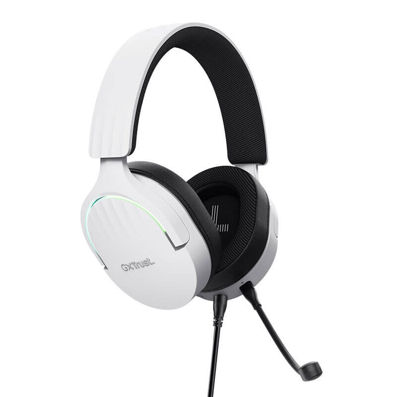 Micro Casque Gamer TRUST GXT 490W FAYZO RGB - Blanc Micro Casque Gamer TRUST GXT 490W FAYZO RGB - Blanc