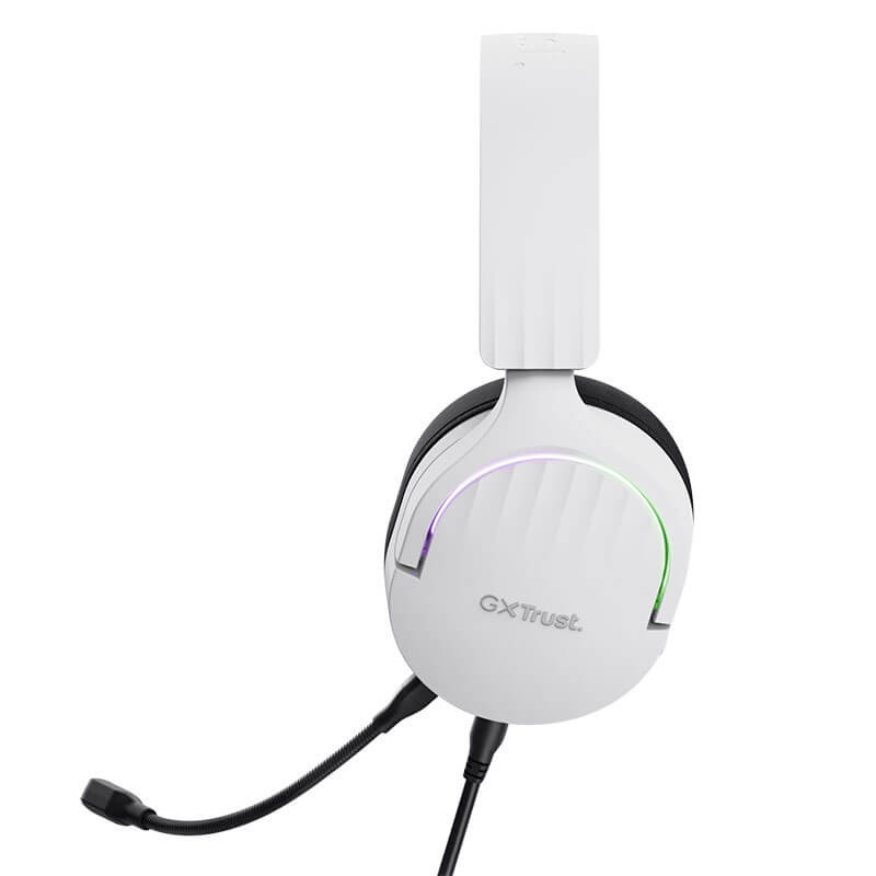 Micro Casque Gamer TRUST GXT 490W FAYZO RGB - Blanc Micro Casque Gamer TRUST GXT 490W FAYZO RGB - Blanc