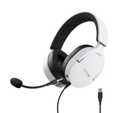 Micro Casque Gamer TRUST GXT 490W FAYZO RGB - Blanc