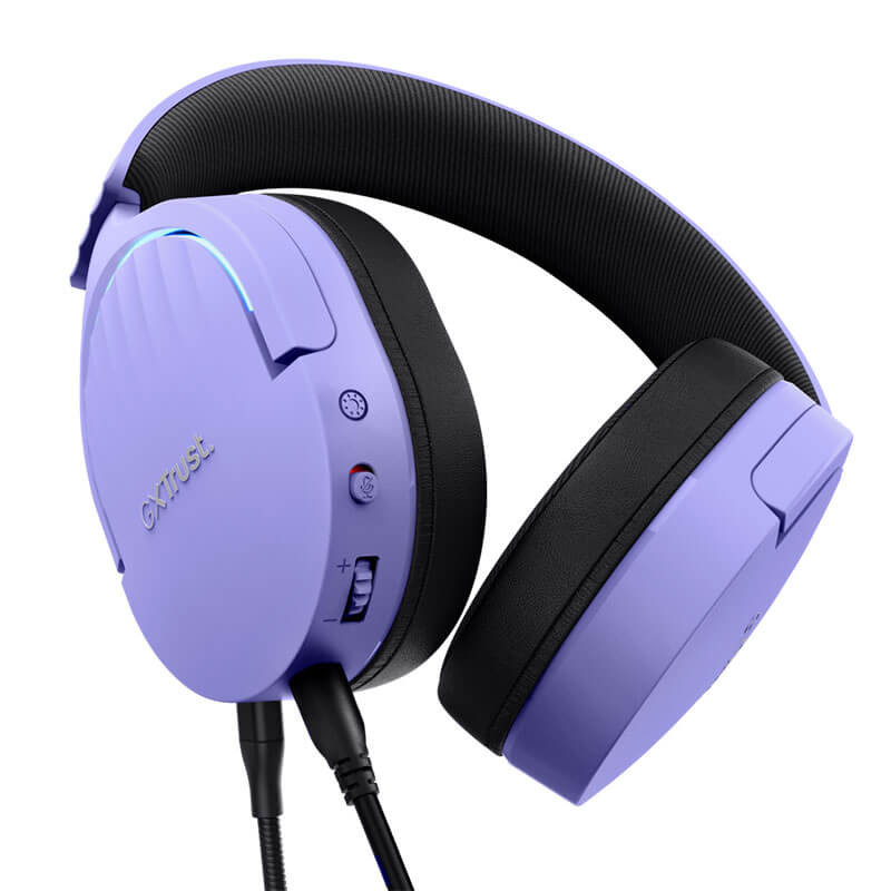 Casque Gamer TRUST GXT 490P FAYZO RGB - Violet Casque Gamer TRUST GXT 490P FAYZO RGB - Violet