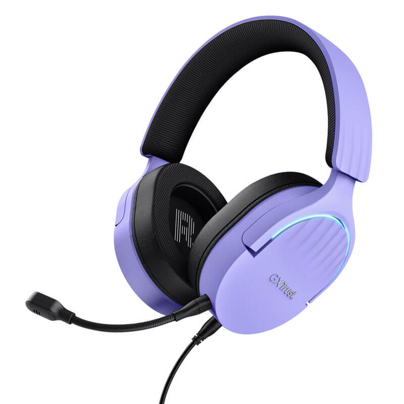 Casque Gamer TRUST GXT 490P FAYZO RGB - Violet Casque Gamer TRUST GXT 490P FAYZO RGB - Violet