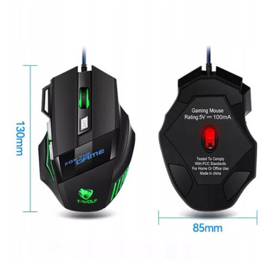 Souris Gamer FilaireT-WOLF-M1 (3200dpi) – Noir