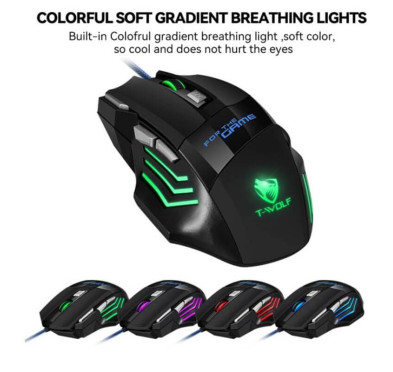 Souris Gamer FilaireT-WOLF-M1 (3200dpi) – Noir