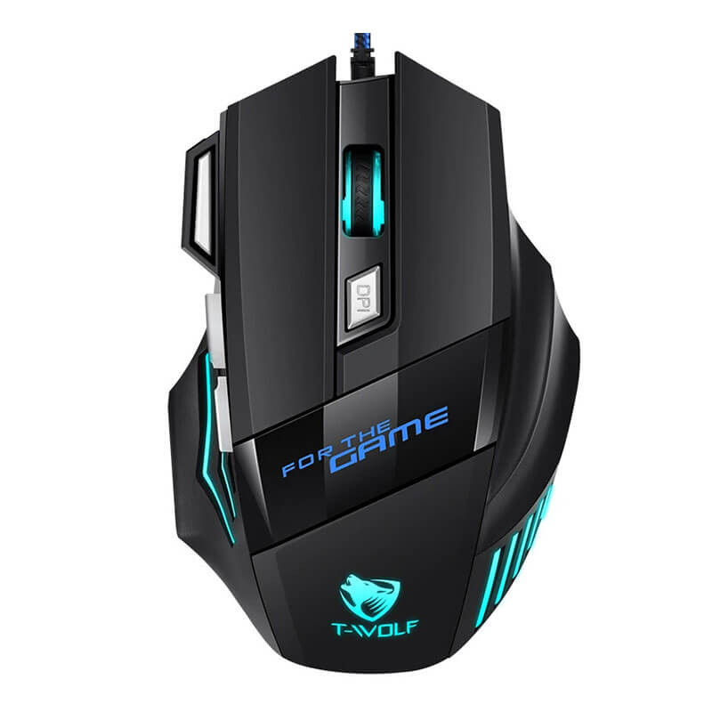 Souris Gamer FilaireT-WOLF-M1 (3200dpi) – Noir Souris Gamer FilaireT-WOLF-M1 (3200dpi) – Noir