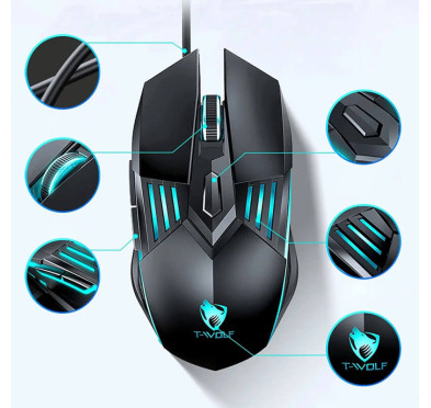 Souris Gamer FilaireT-WOLF G560 (3600dpi) – Noir
