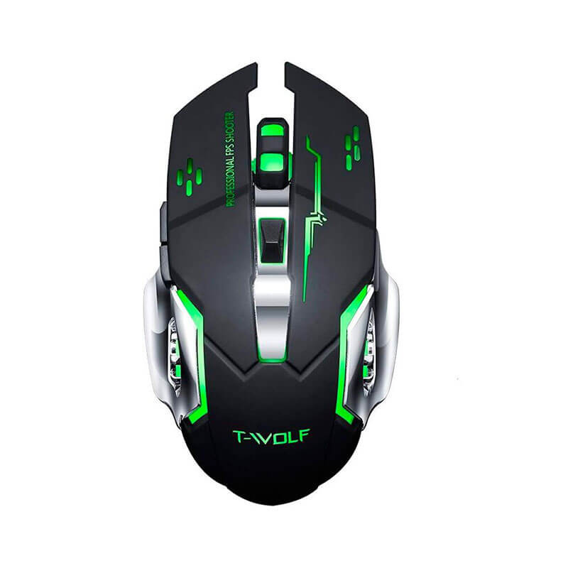 Souris Gamer sans fil T-WOLF Q13 Électronique (2400dpi) – Noir Souris Gamer sans fil T-WOLF Q13 Électronique (2400dpi) – Noir