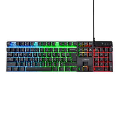 Clavier Gamer Anti-gosting filaire Trust GTX 835 Azor RGB - Noir