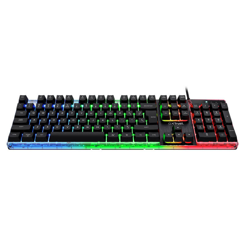 Clavier Gamer Anti-gosting filaire Trust GTX 835 Azor RGB - Noir