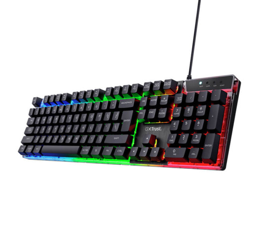 Clavier Gamer Anti-gosting filaire Trust GTX 835 Azor RGB - Noir