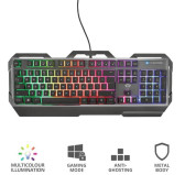 Clavier Gaming Métallique TRUST GXT 856 Torac - Noir