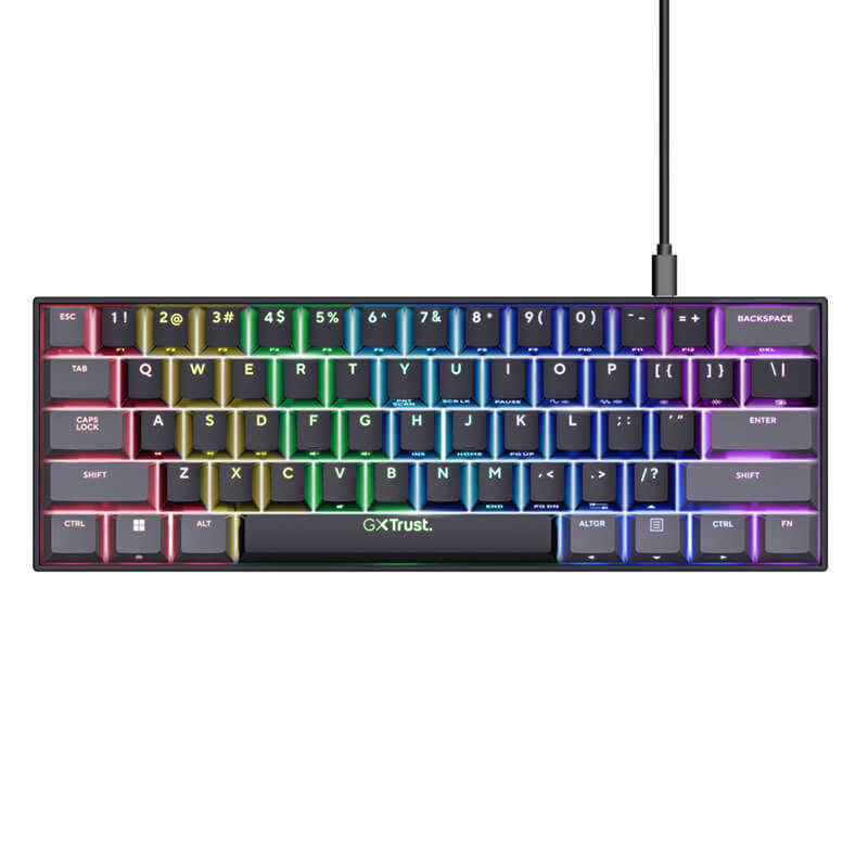 Mini Clavier Gaming mécanique TRUST GXT 867 Acira - Noir Mini Clavier Gaming mécanique TRUST GXT 867 Acira - Noir